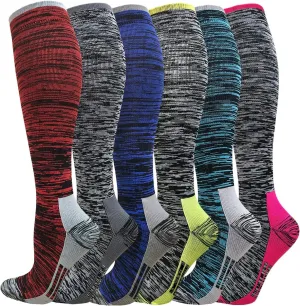 Hi Clasmix Graduated Compression Socks for Women&Men Wide Calf Comfort Best for Circulation,Pregnancy,Media,Nurse,Running,Travel