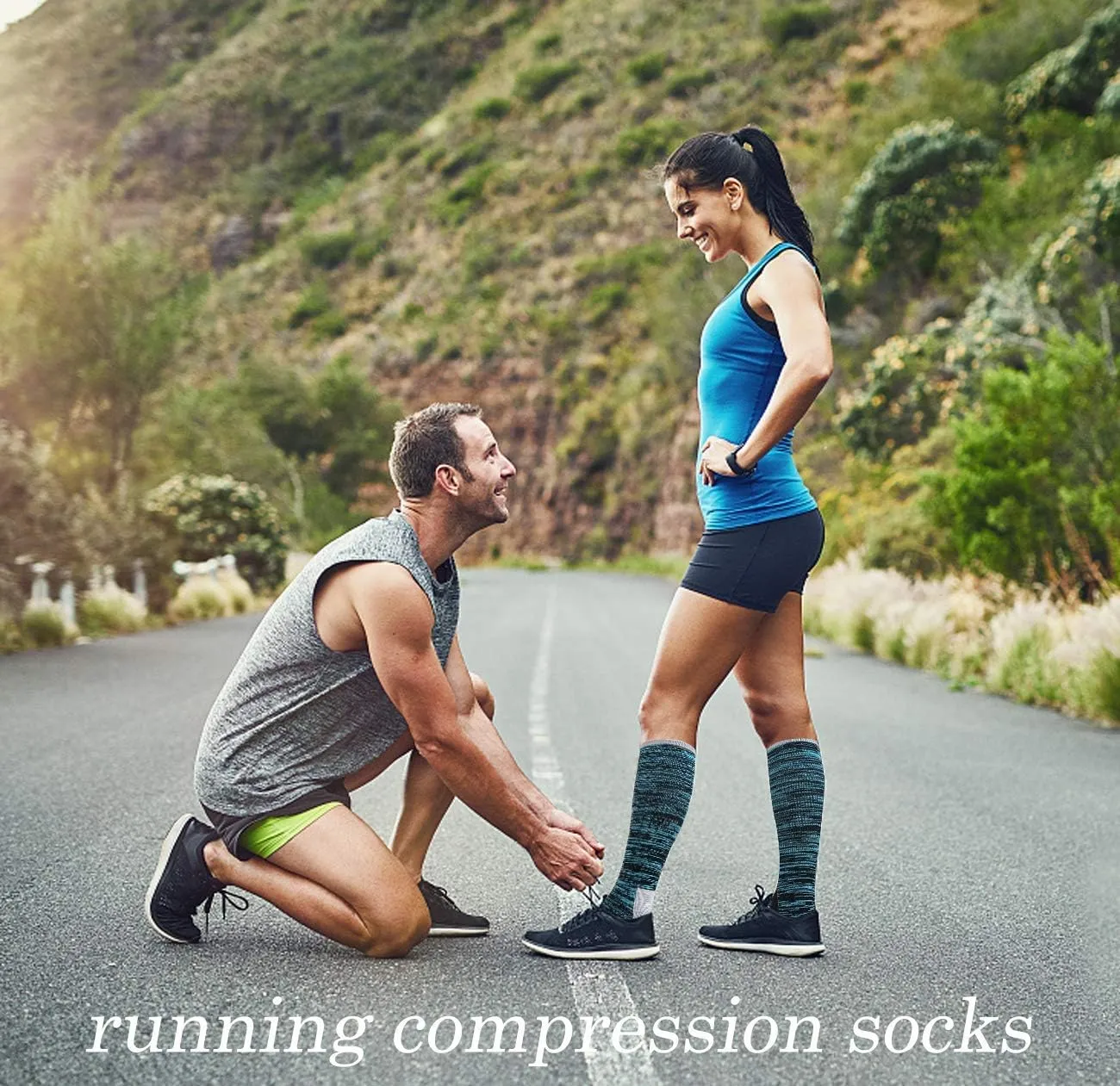 Hi Clasmix Graduated Compression Socks for Women&Men Wide Calf Comfort Best for Circulation,Pregnancy,Media,Nurse,Running,Travel