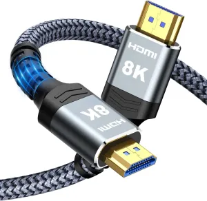 Highwings 8K60HZ HDMI Fiber Optic Cable 2.1 100FT Long, Unidirectional Ultra 48Gbps High Speed HDMI Cord 4K120Hz HDCP Compatible for Monitor Roku