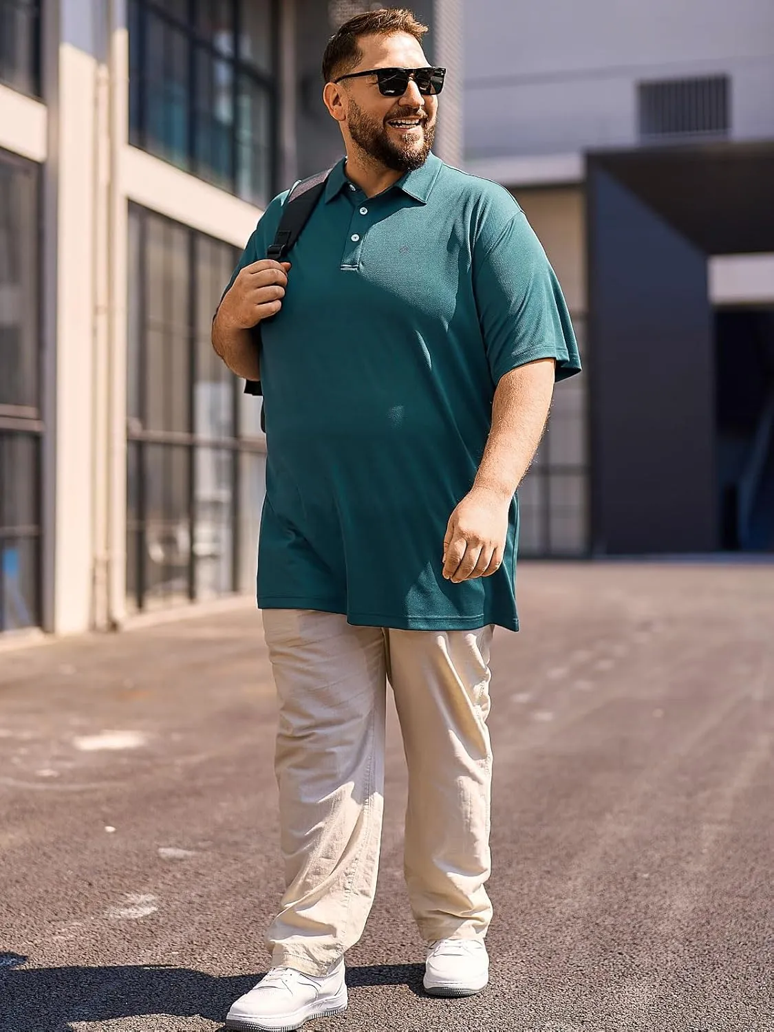 HOdo Big and Tall Mens Polo Shirt Moisture Wicking Sport Golf Shirts 2XL-6XL