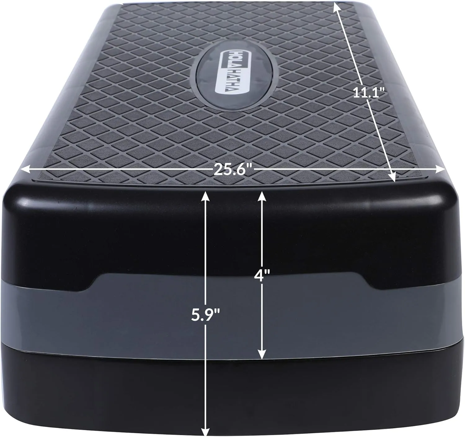 HolaHatha Compact Portable Aerobic Step Platform Exercise Fitness Equipment, Cardio Stepper with Adjustable Height for Home Gym