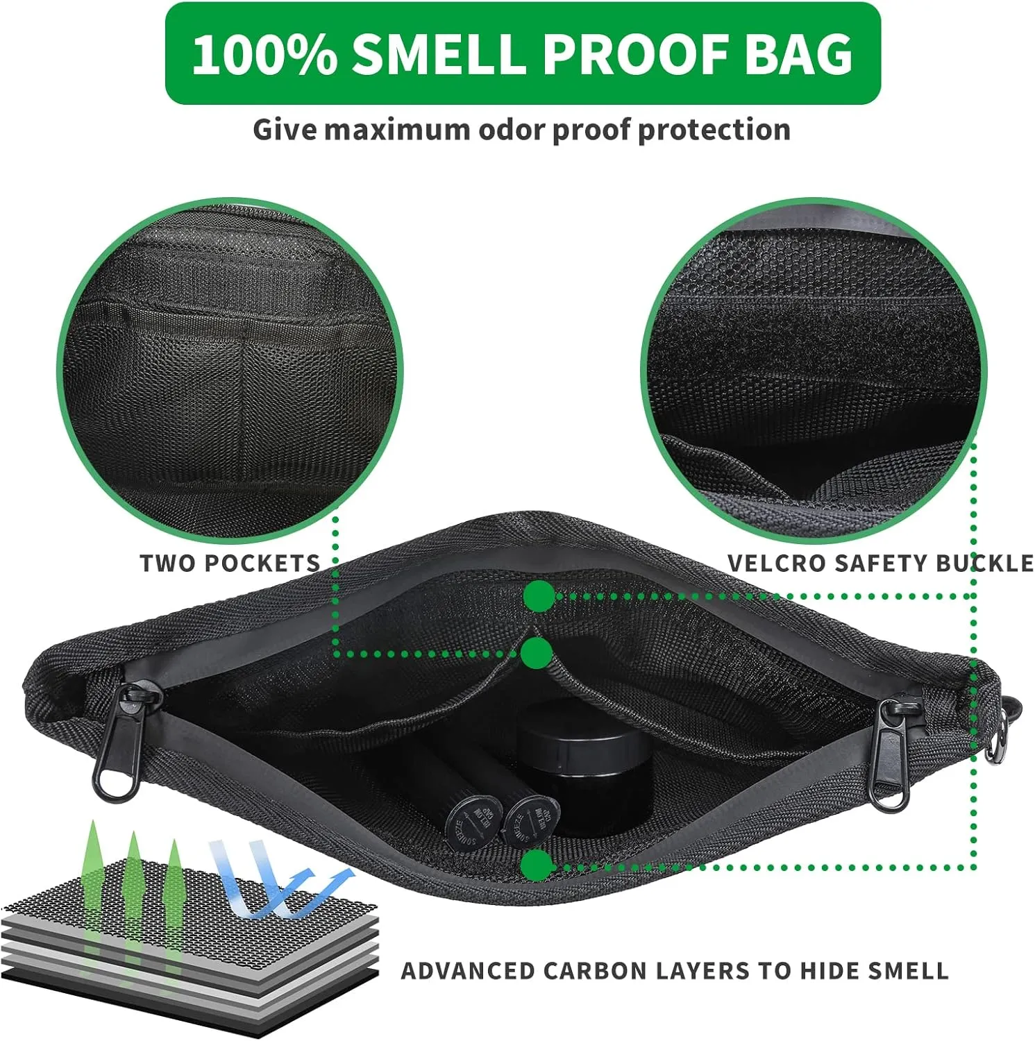 HOMEAL Smell Proof Bag,Smell Proof Pouch with Lock,Smell Proof Stash Box,Smell Proof Containers,Odor Proof Bag,Smell Proof Case,Odor Proof Pouch,New Smell Proof Bag Kit for Travel and Home(Grey)