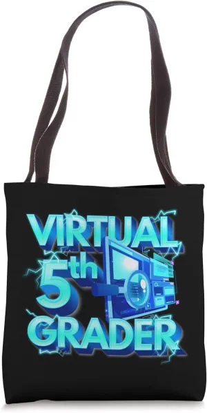 Homeschool 5th grade shirt Virtual 5th Grader Back to School Tote Bag