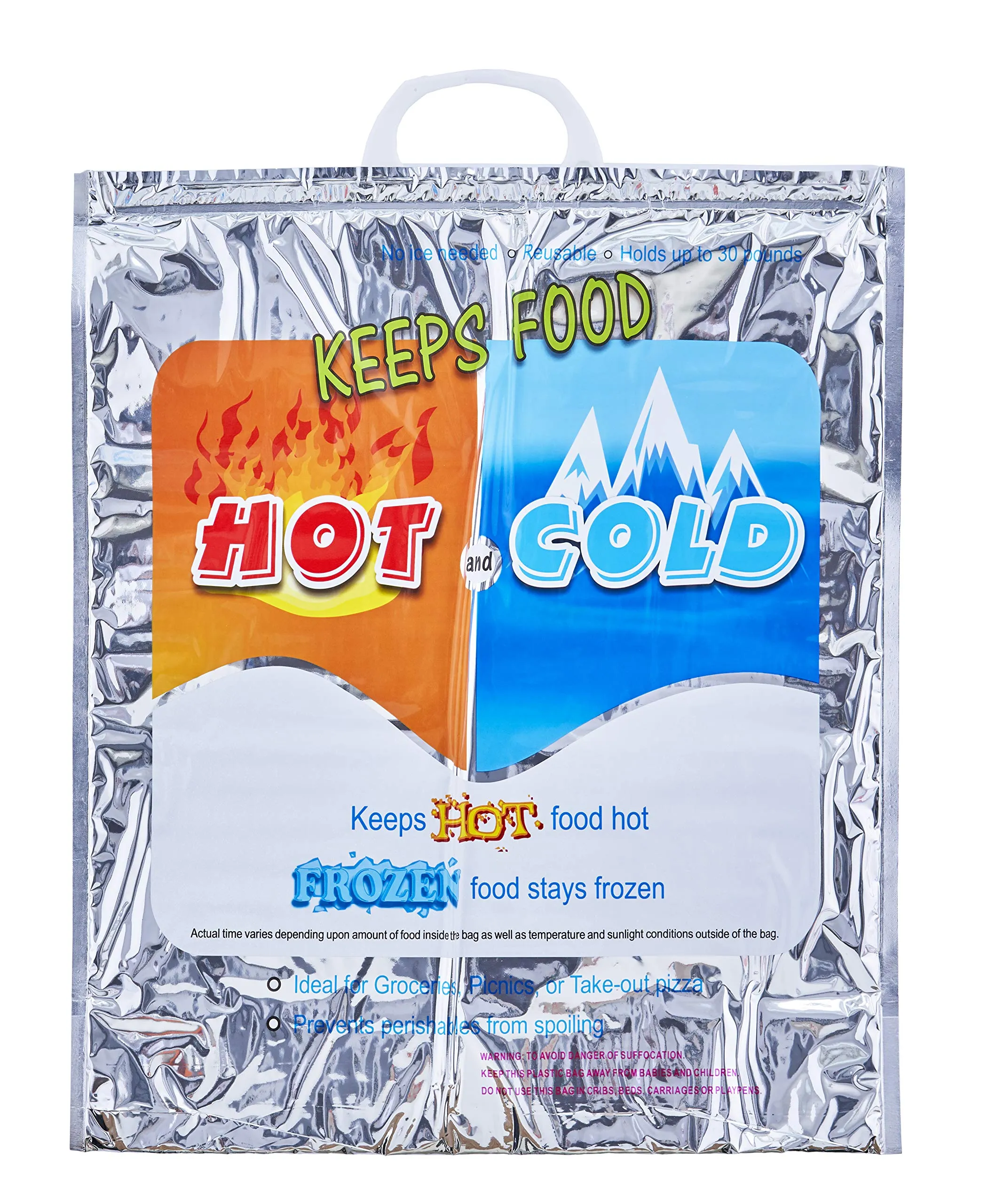 Hot and Cold Reusable Insulated Bag 16"x19" - 72 Pack