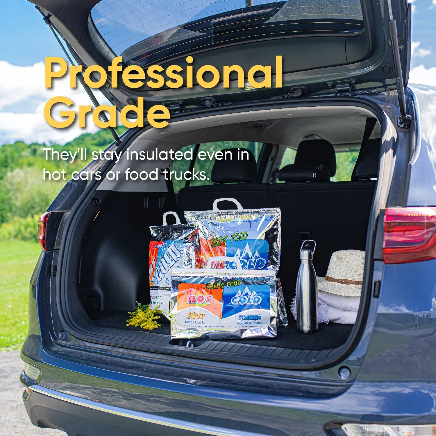 Hot and Cold Reusable Insulated Bag 19"x15.5" - 72 Pack