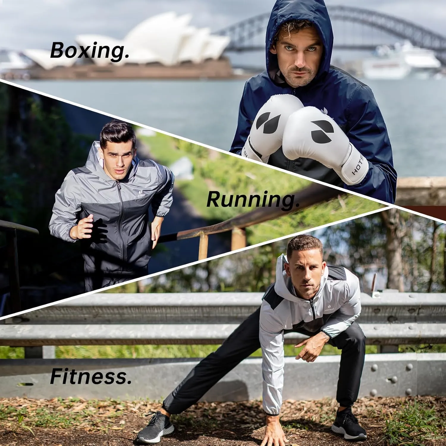 HOTSUIT Sauna Suit for Men Sweat Suits Gym Workout Exercise Sauna Jacket Pant Full Body