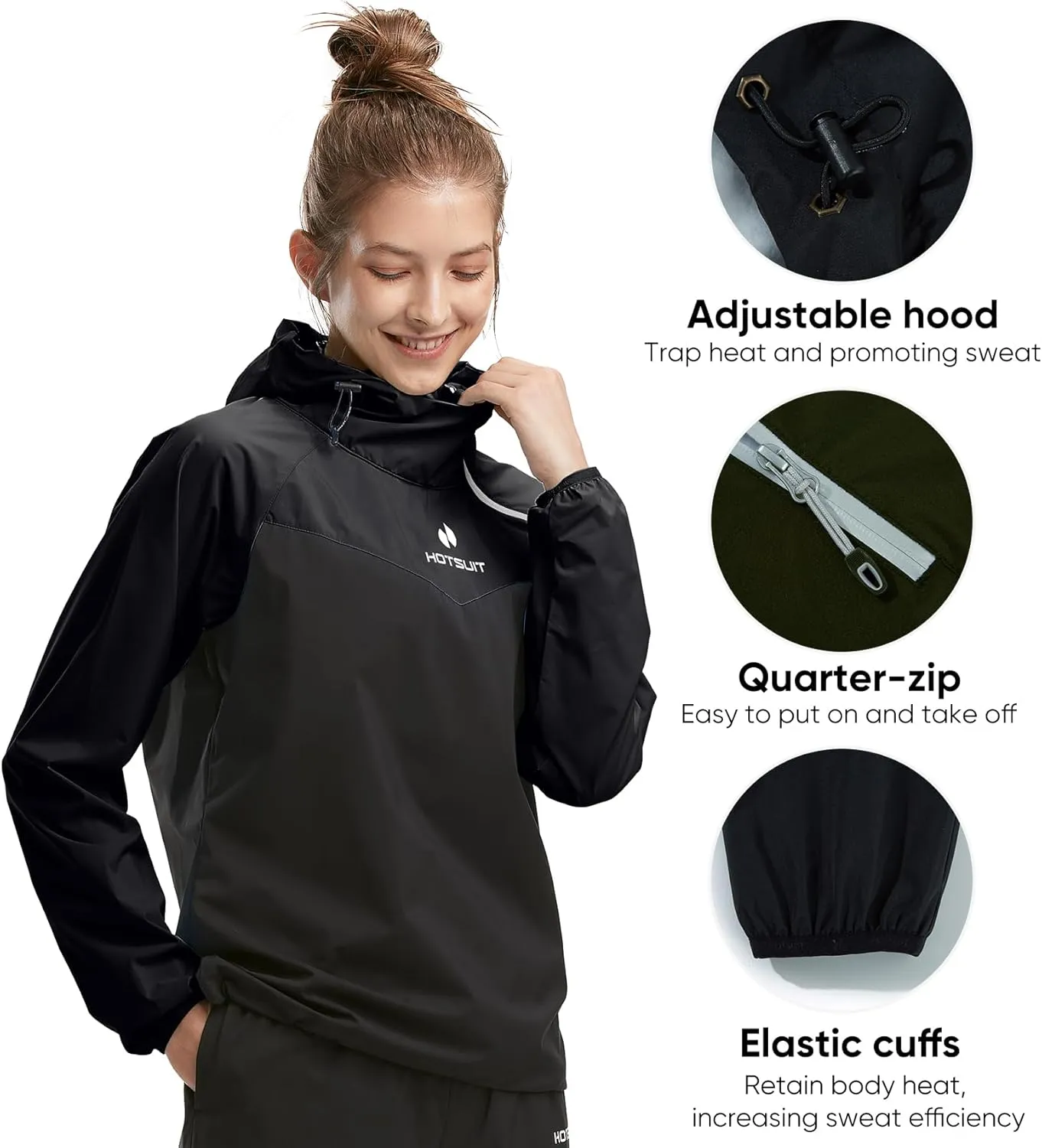 HOTSUIT Sauna Suit Women Weight Loss Boxing Gym Sweat Suits Workout Jacket