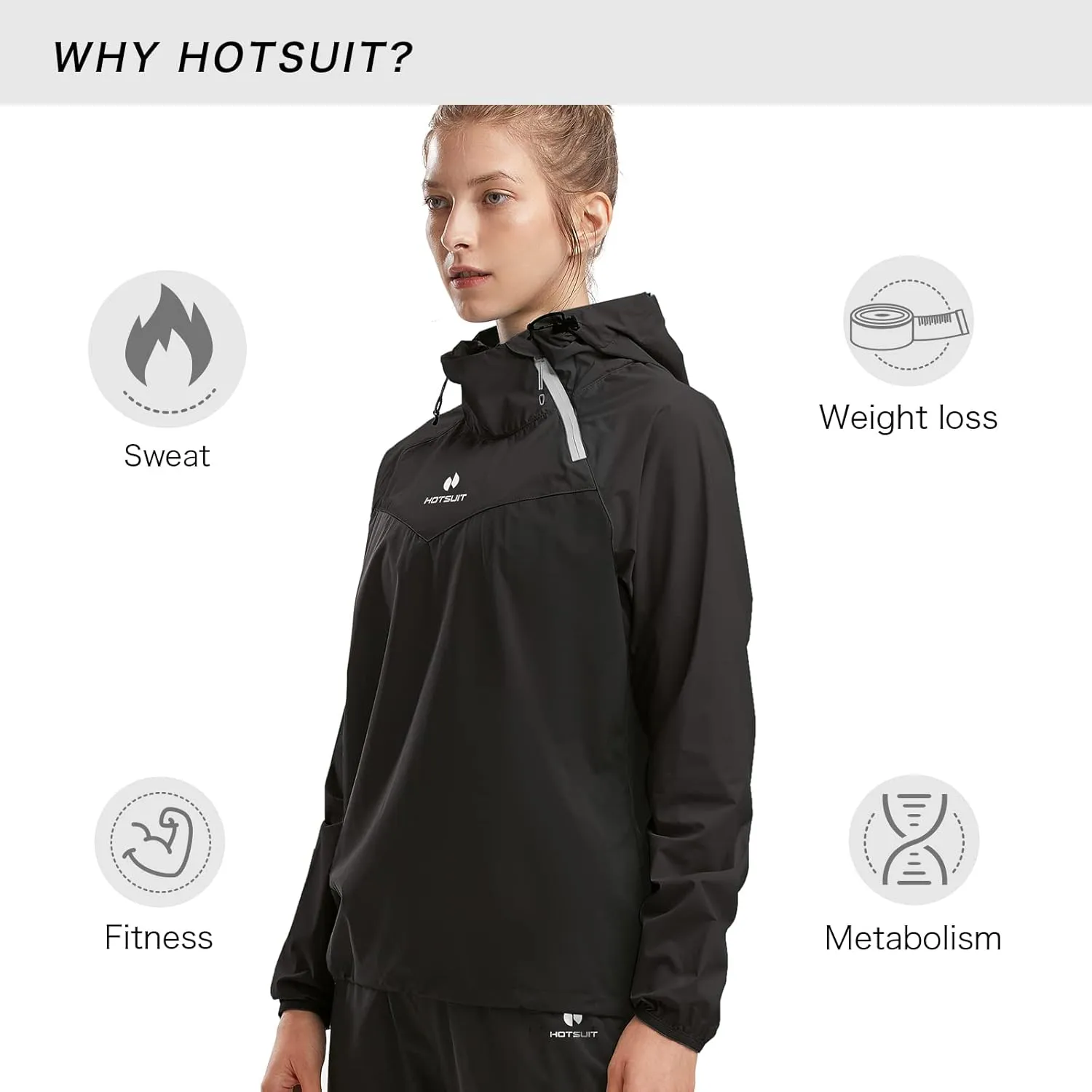 HOTSUIT Sauna Suit Women Weight Loss Boxing Gym Sweat Suits Workout Jacket