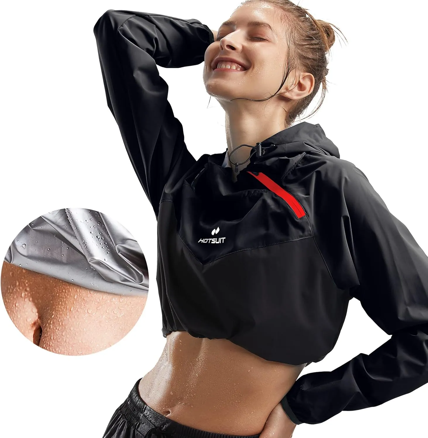 HOTSUIT Sauna Suit Women Weight Loss Boxing Gym Sweat Suits Workout Jacket