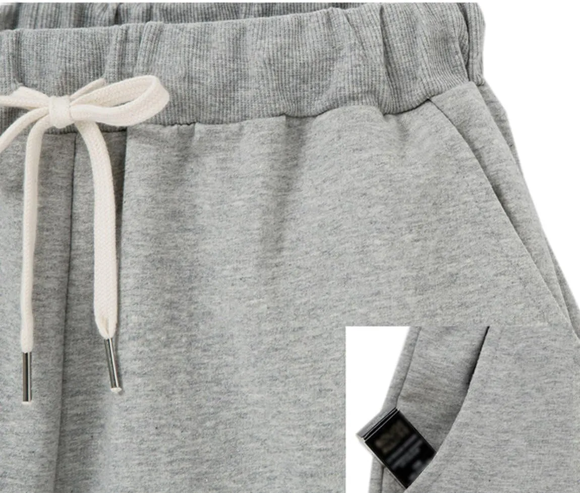 HOW'ON Women's Soft Knit Elastic Waist Jersey Casual Bermuda Shorts with Drawstring