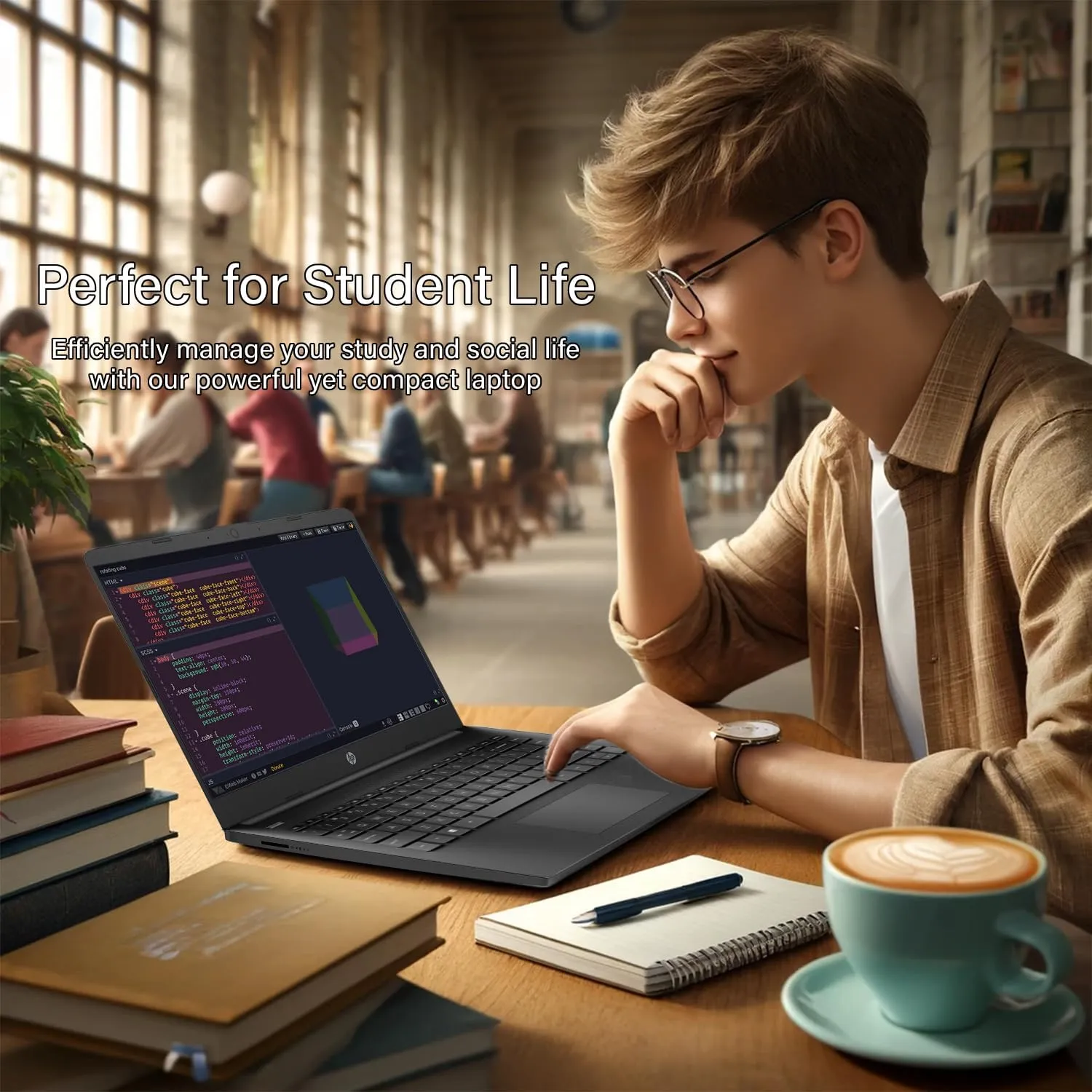 HP 14 Ultrabook • Back to School Limited Edition with Microsoft 365 • Intel 4-Core CPU • 16GB RAM • 1.6TB Storage (128GB OnBoard withHP 512GB P500 Portable SSD   1TB OneDrive) • Black • Win 11