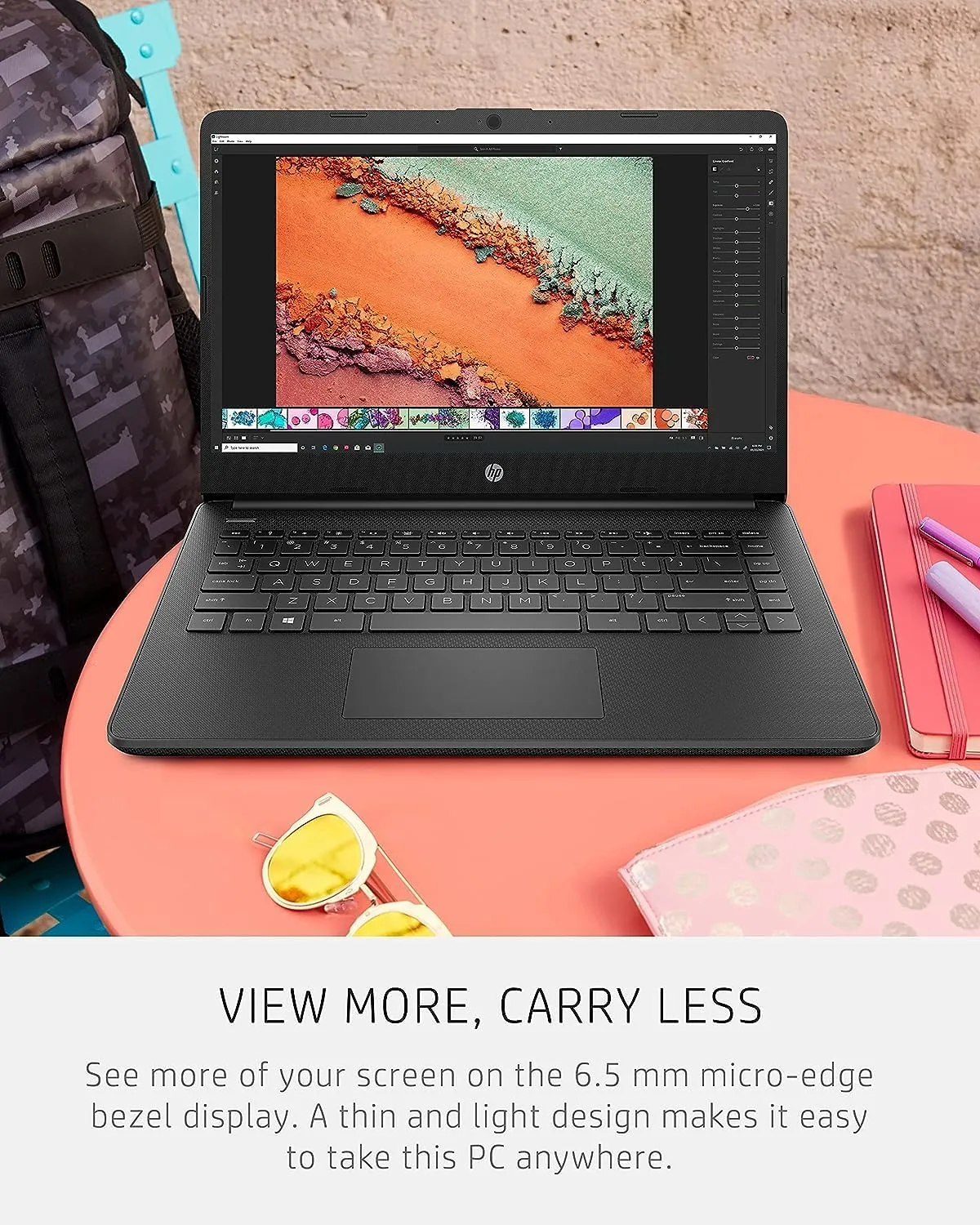 HP 14 Ultrabook • Back to School Limited Edition with Microsoft 365 • Intel 4-Core CPU • 16GB RAM • 1.6TB Storage (128GB OnBoard withHP 512GB P500 Portable SSD   1TB OneDrive) • Black • Win 11