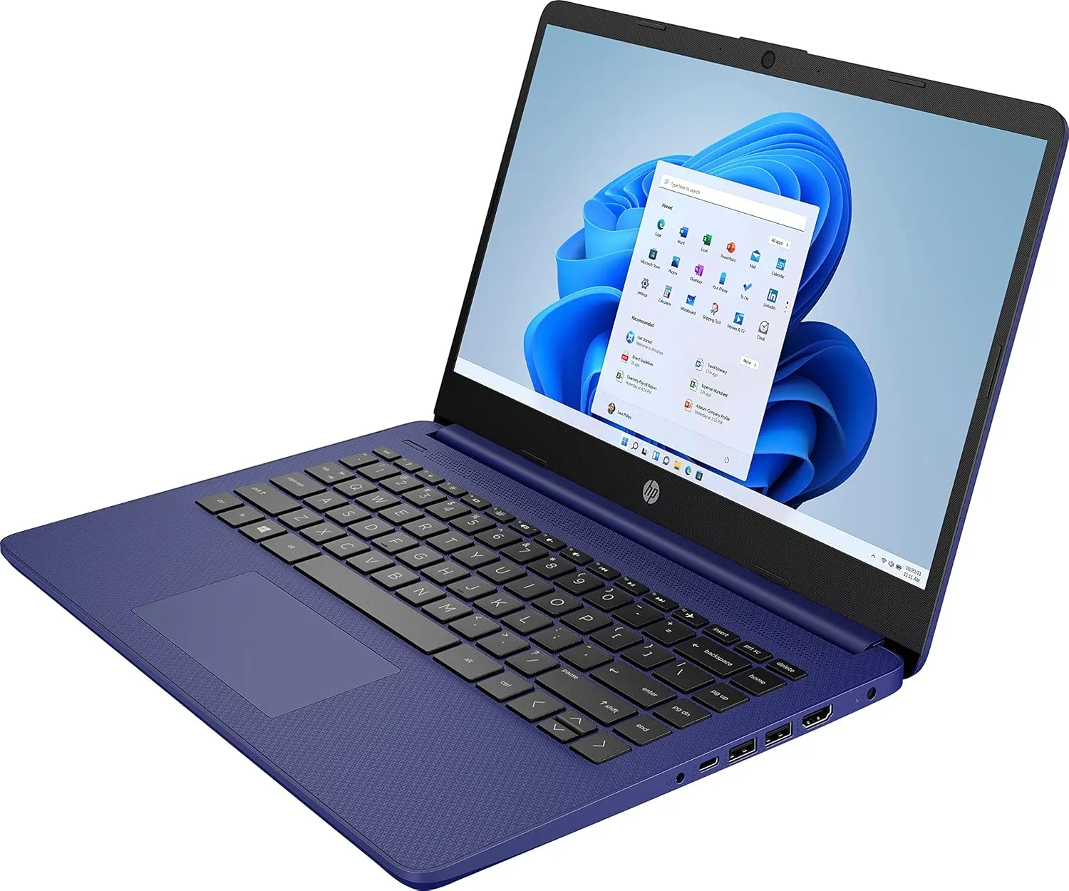 HP 14" Ultral Light Laptop for Students and Business, Intel Quad-Core N4120, 8GB RAM, 192GB Storage(64GB eMMC 128GB Micro SD), 1 Year Office 365, Webcam, HDMI, WiFi, USB-A&C, Win 11 S