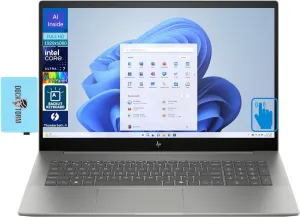 HP Envy AI Powered Laptop 17.3" Touchscreen IPS FHD (16-Core Intel Ultra 7-155H, 64GB DDR5, 2TB PCIe SSD, Intel Arc, Backlit KYB, 2 Thunderbolt 4, WiFi 6E, Win 11 Pro) w/DKZ Hub USB Port Expander