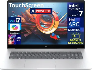 HP Envy AI Powered Laptop 17.3" Touchscreen IPS FHD Display (Intel Ultra 7-155H, 64GB DDR5, 2TB PCIe SSD, Intel Arc, Backlit KB, Thunderbolt 4, WiFi 7, Webcam, Bluetooth 5.4, Win 11 Home)