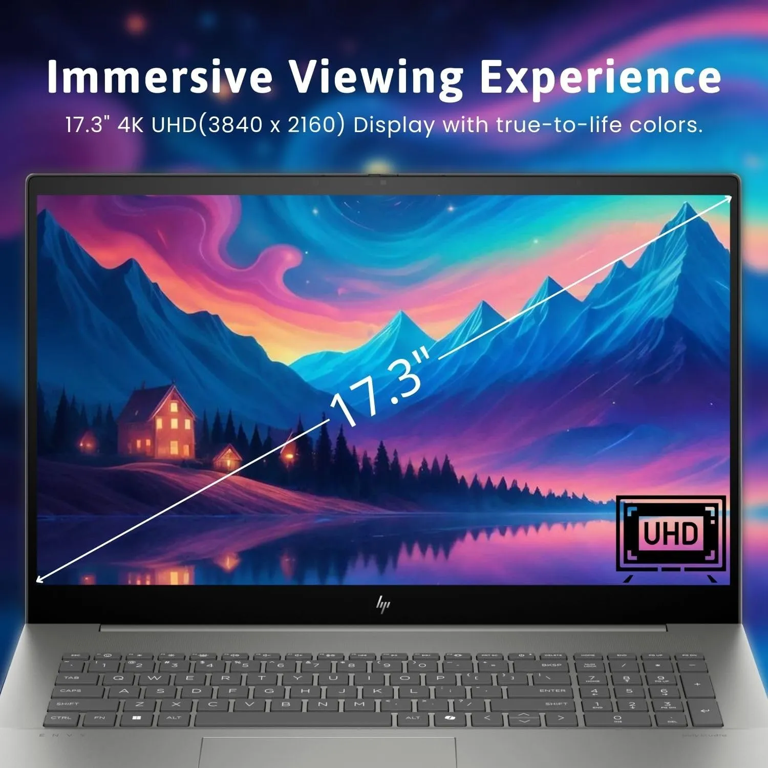 HP Envy Ultra 7 RTX 3050 Business Laptop, 17.3" UHD Display, Intel Core Ultra 7 155U, NVIDIA GeForce RTX 3050, 64GB DDR5 RAM, 2TB SSD, Backlit KB, Wi-Fi 7, W11P, ADATA 512 External SSD Bundle