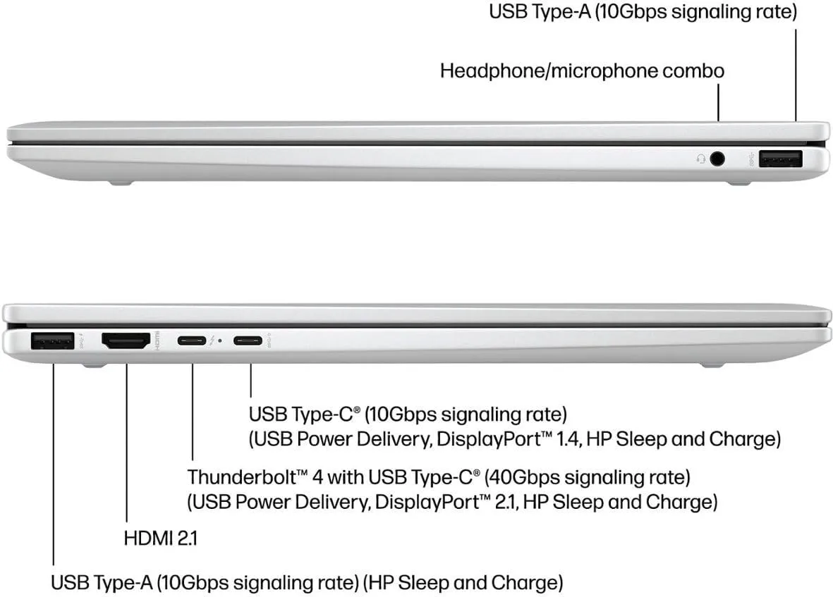 HP Envy x360 2-in-1 16 2024 Laptop 16" WUXGA IPS Touchscreen 12-Core Intel Ultra 7 155U 32GB LPDDR5 2TB SSD Intel Iris Xe Graphics Thunderbolt 4 Wi-Fi 6E Backlit Keyboard Win11 Pro w/ONT 32GB USB