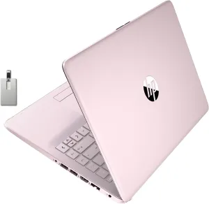 HP Premium Stream 14" HD BrightView Laptop, Intel Celeron N4120, 16GB RAM, 64GB eMMC Storage, UHD Graphics, HD Webcam, 1 Year Office 365, Bluetooth, WiFi, HDMI, Win 11s, Pink, 32GB Hotface USB Card