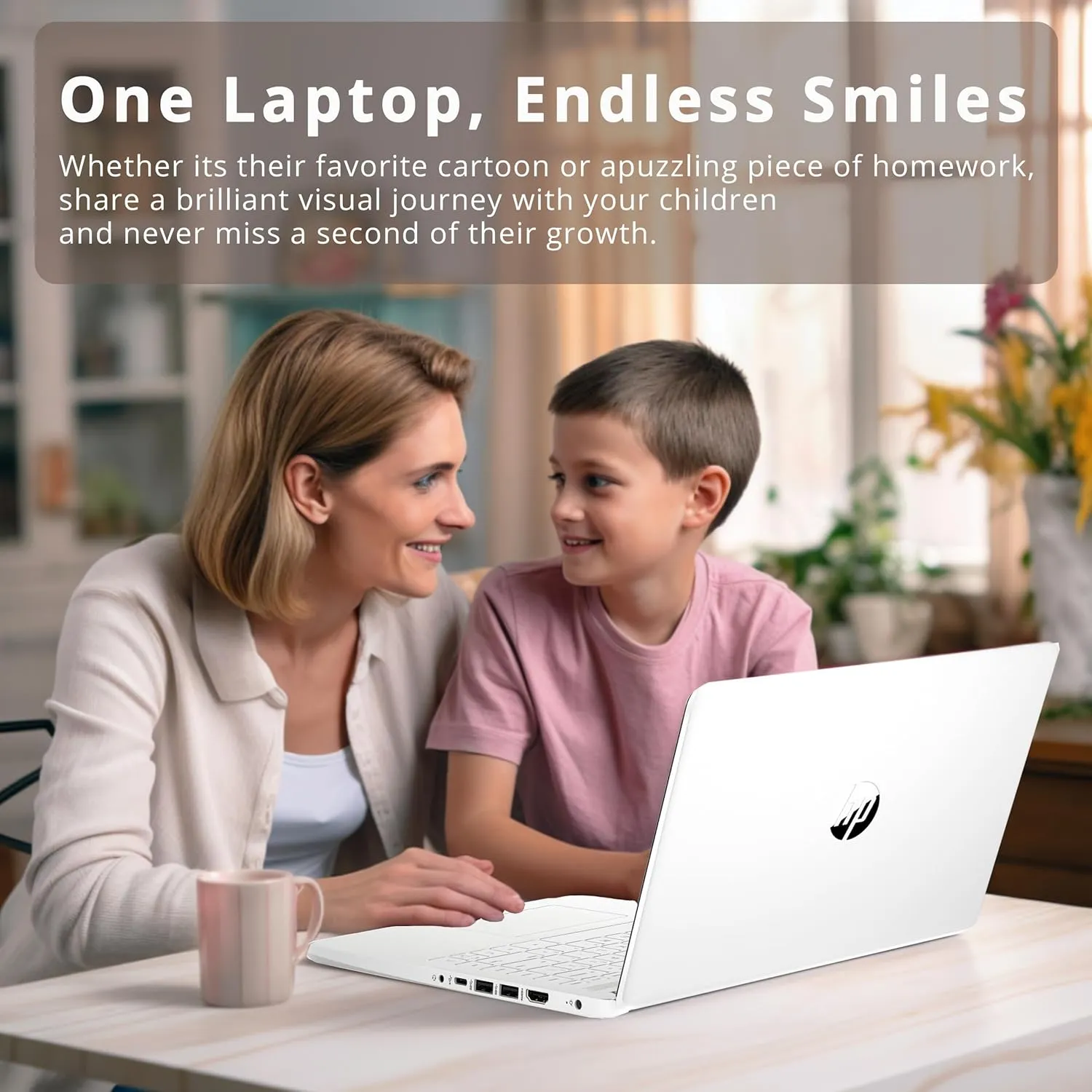HP Stream 14" HD BrightView Laptop, Intel Celeron N4120 Processor, 8GB RAM, 64GB SSD, Intel UHD Graphics, 720p Webcam, WiFi, HDMI, Win 11 S, White (Renewed)