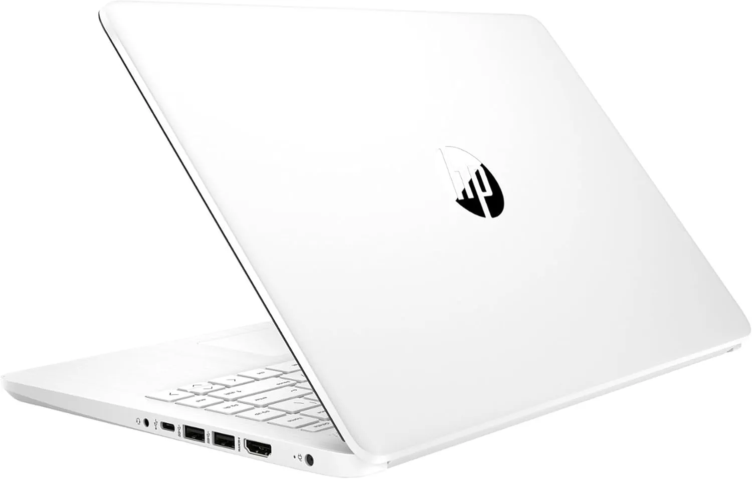 HP Stream 14" HD BrightView Laptop, Intel Celeron N4120 Processor, 8GB RAM, 64GB SSD, Intel UHD Graphics, 720p Webcam, WiFi, HDMI, Win 11 S, White (Renewed)