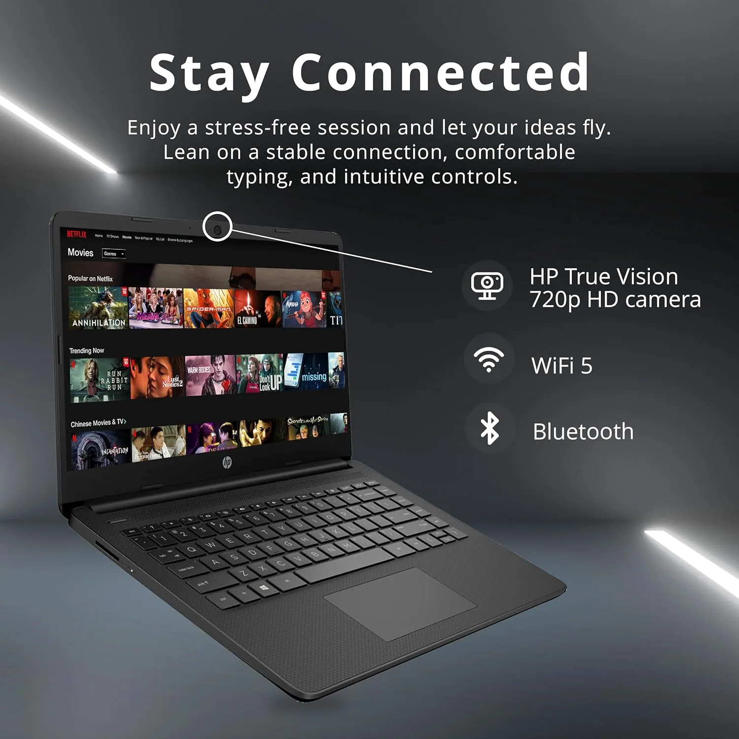 HP Stream 14" HD Lightweight Laptop, Intel Celeron N4120, 8GB RAM, 224GB Storage(64GB eMMC   160GB Docking Station), Intel UHD Graphics, HD Webcam, 1 Year Office 365, WiFi, Bluetooth, Win 11s, Black,