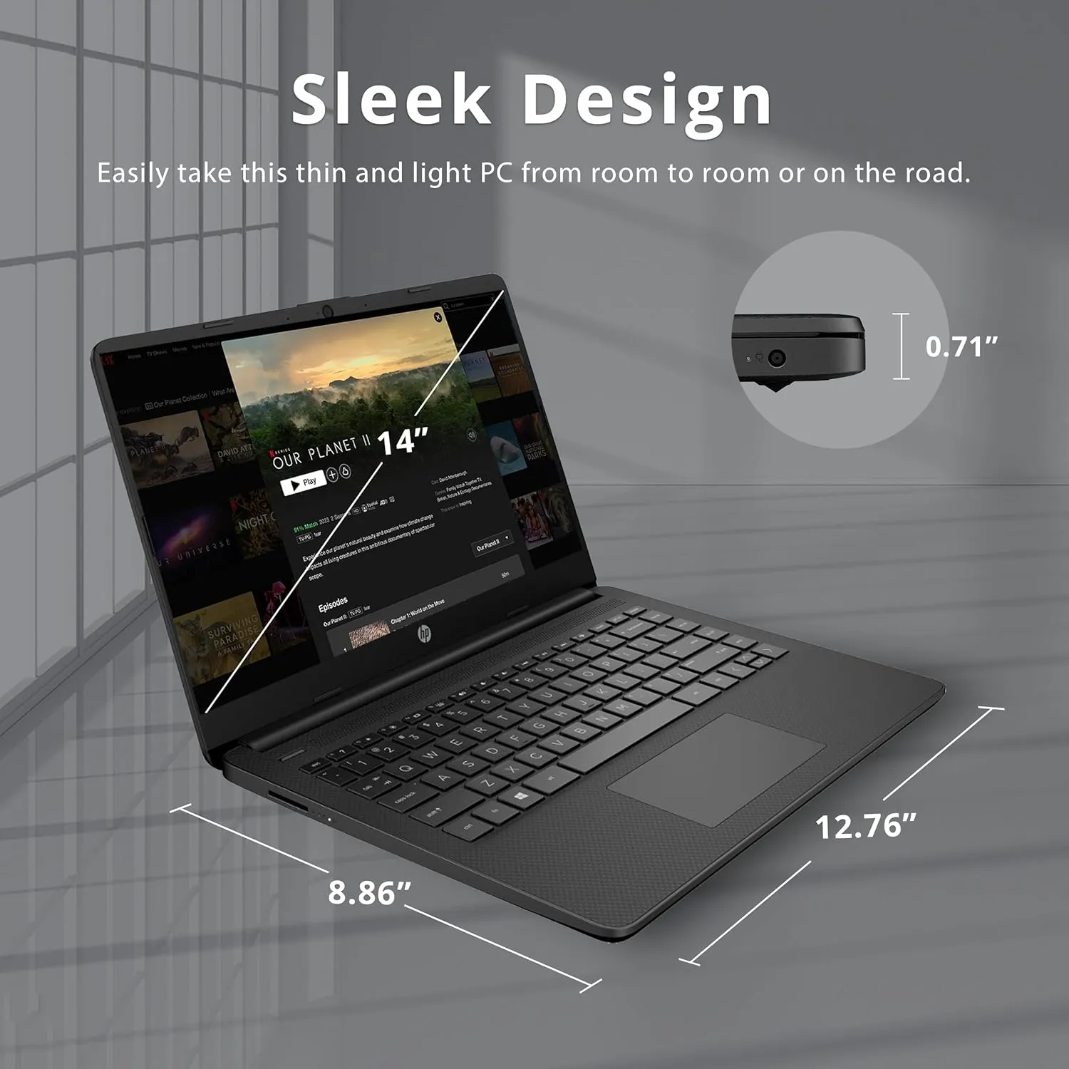 HP Stream 14" HD Lightweight Laptop, Intel Celeron N4120, 8GB RAM, 224GB Storage(64GB eMMC   160GB Docking Station), Intel UHD Graphics, HD Webcam, 1 Year Office 365, WiFi, Bluetooth, Win 11s, Black,