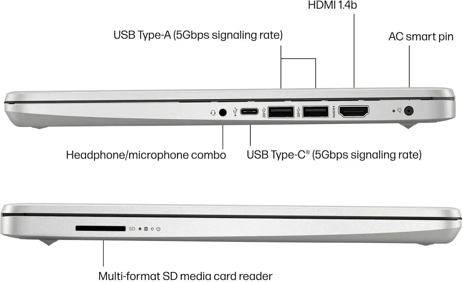HP Student Business Laptop Computer - w/Microsoft Office Lifetime & Free CD/DVD Drive • 16GB RAM • 128GB eMMC & 256GB Extend Micro SD • Intel 4-Core Processor • HD Display • Win11 Pro(Silver)