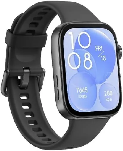 Huawei Watch FIT 3，1.82" AMOLED Display ，Ultra-Slim Design，All-Round Fitness Management，Comprehensive Health Managment，Durable Battery Life，Compatible with iOS & Android (Black)