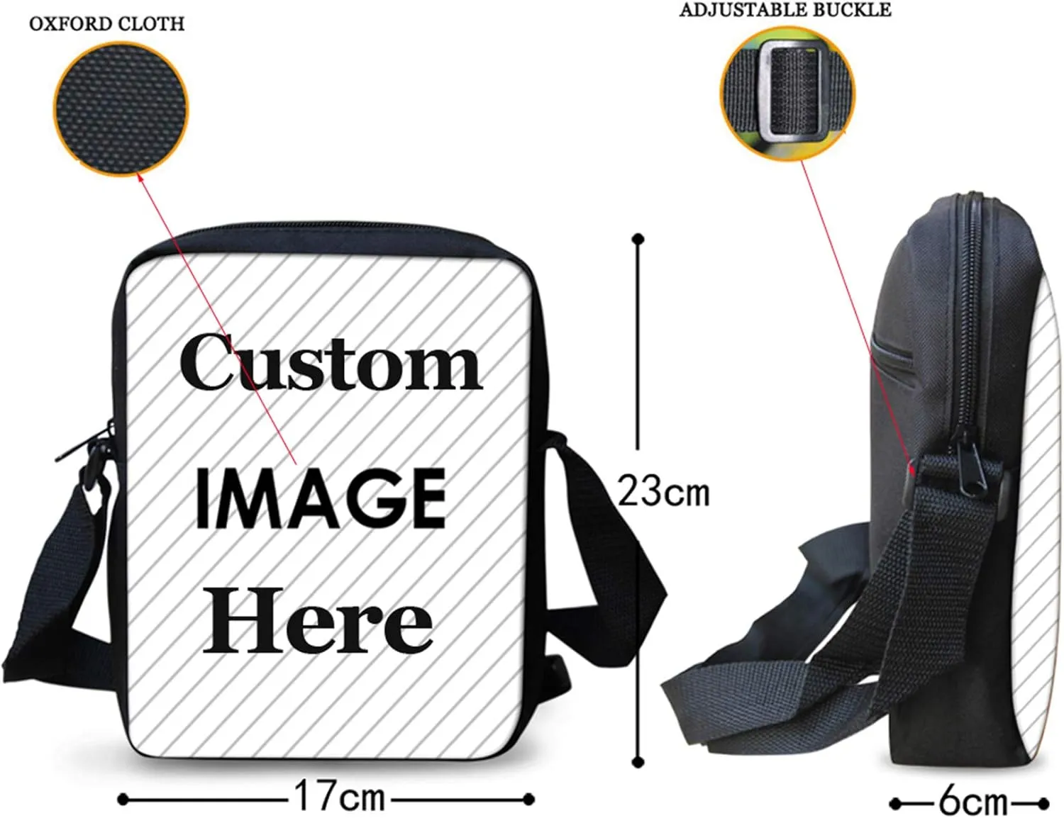 HUGS IDEA American Flag Print Small Shoulder Messenger Bag Single Cross Body Bags Cellphone Pouch Wallet Purse