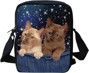 HUGS IDEA Animals Face Small Crossbody Bags Shoulder Handbag