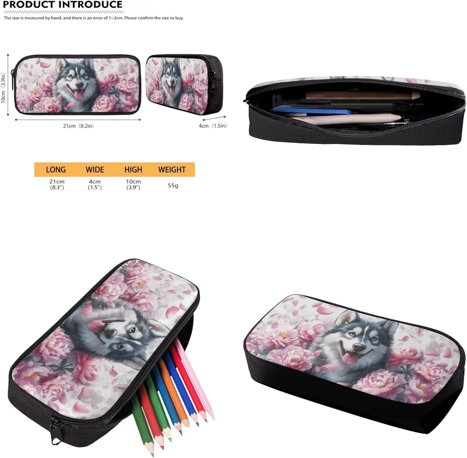 HUGS IDEA Cute Dog Girls Backpack for Elementary School Girls Bookbag with Lunchbox for Ages 6-8 Lightweight School Bag for 6Th Grade 17 Inch Large Capacity Kids Book Bag Set 3 Piece Set