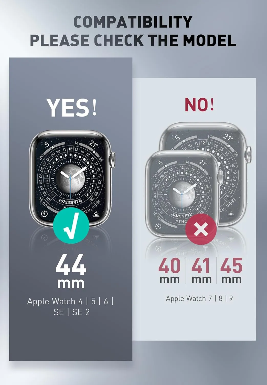 i-Blason for Apple Watch Band 44mm with 2 Pack Protective Cases [Built-in Tempered Glass Screen Protector], Adjustable Rugged Heavy Duty TPU iWatch Band for Apple Watch 6/SE2/SE/5/4 [44mm], Black