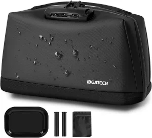 IDEATECH Smell Proof Bag with Lock, Smell Proof Container Stash Box, Tech Case, Travel Storage Bag, Money Pouch |Odorless Home Organizer with Accessories, Odor Proof Box Gift for Women/Men