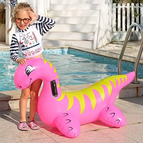 Inflatable Dinosaur Float Pool Toys Ride-On Inflatable Swimming Pool Beach Float Summer Water Fun Floating Raft for Kids and Adults