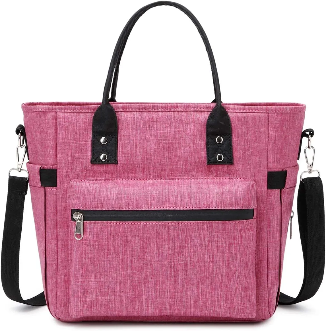 Insulated Adult Lunch Bags For Women Water Resistant Ice Cooler Tote Bag Thermal Food Storage Organizer Long Shoulder Strap Large Lunch Box For Men Picnic Working Outing (Pink)