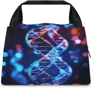 Insulated Bag Handbag,DNA Genetic Helix Print Portable Thermal Bag,wear-resistant Insulation Bag,outdoor Insulation Bag