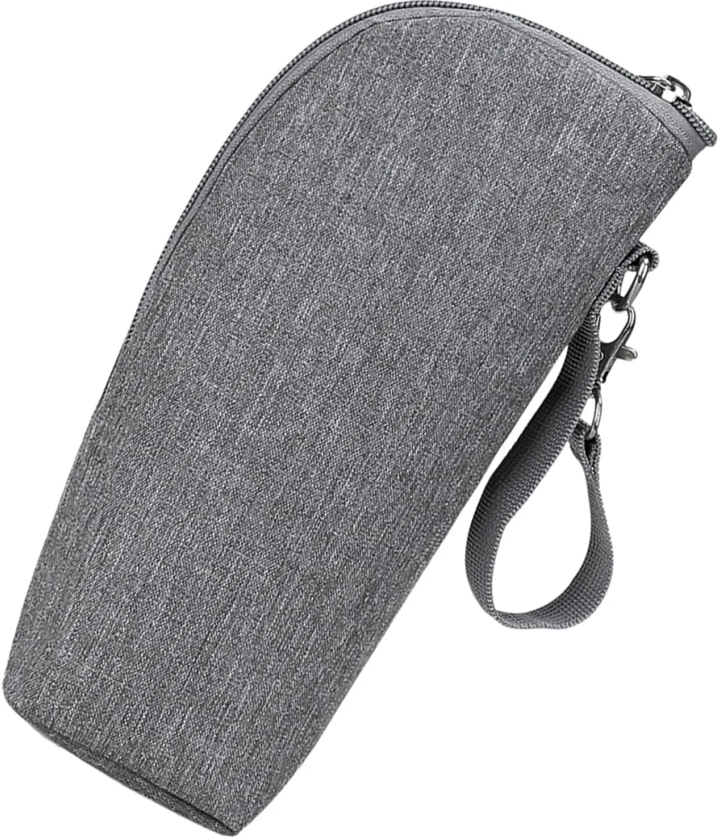 Insulated Bottle Bag Portable Thermal Pouch for Milk Beverages Durable with Zipper for Parents Travel Hiking Daily Use