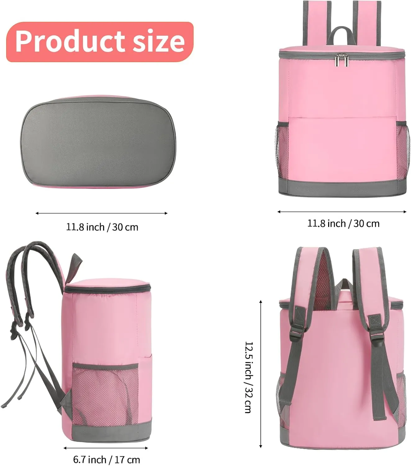 Insulated Cooler Backpack 30 Cans - Leak Proof Beer Backpack Lightweight Cooler Bag for Travel, Camping, Beach, Lunch