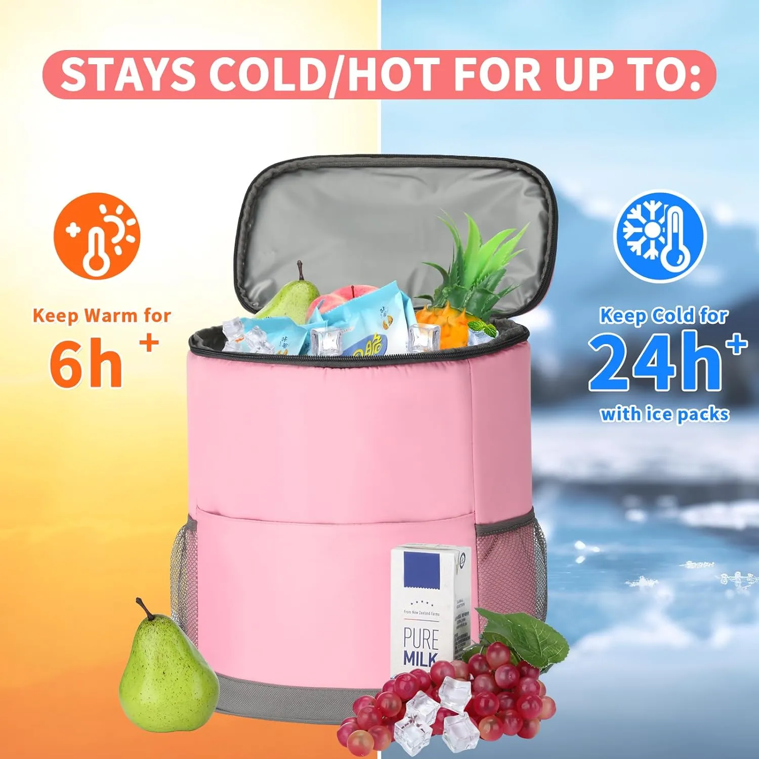 Insulated Cooler Backpack 30 Cans - Leak Proof Beer Backpack Lightweight Cooler Bag for Travel, Camping, Beach, Lunch