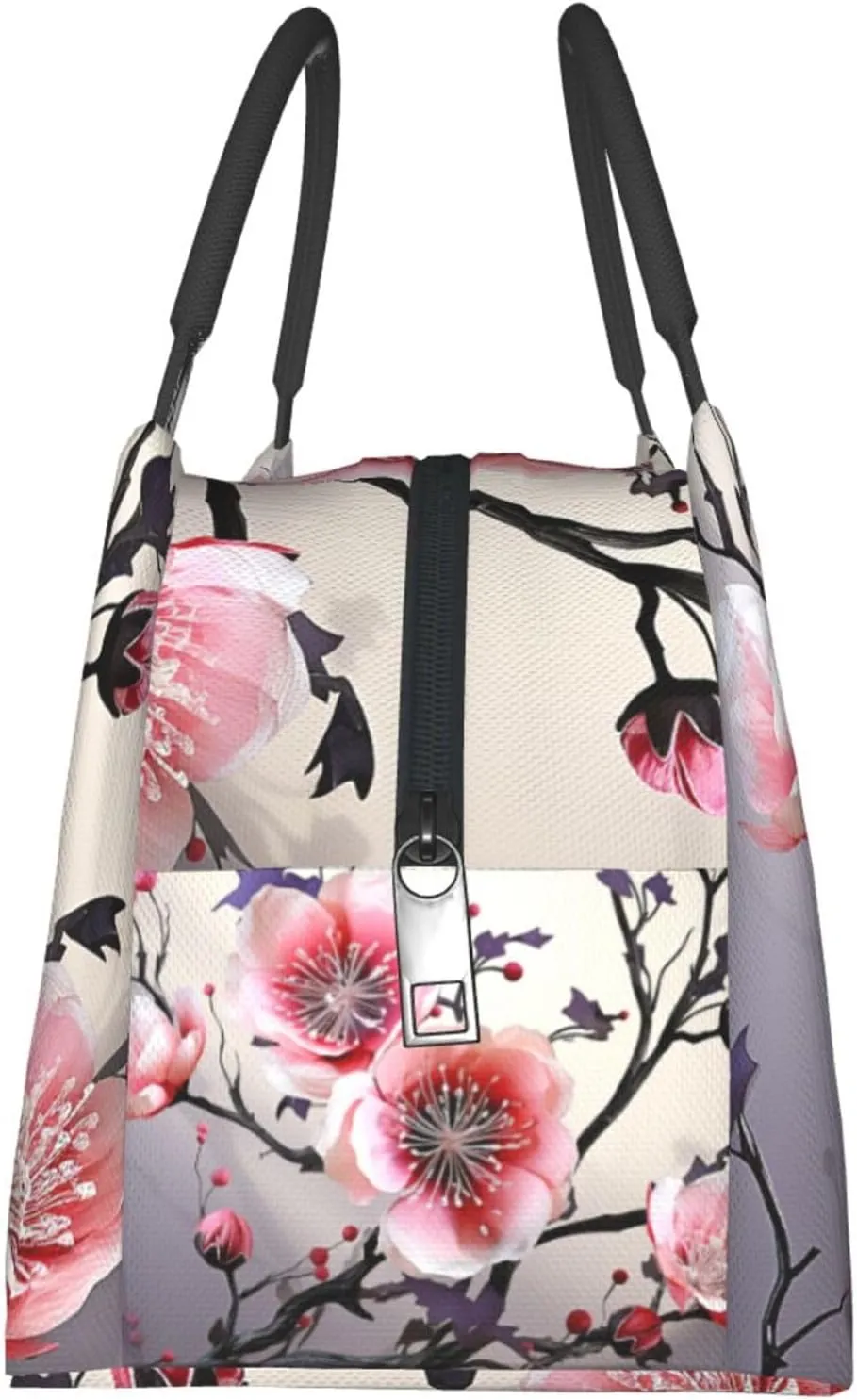 Insulated Lunch Bag for Women Men Floral Temperate Zone Plant Lunch Box for Adult Reusable Lunch Tote Bag for Work Picnic Travel