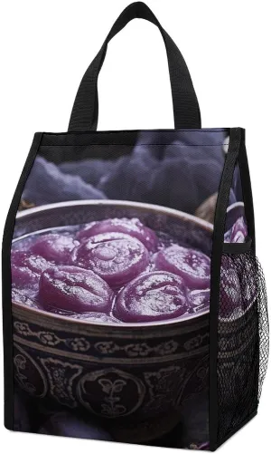 Insulated Lunch Bag for Women Men Thai Food Pictures Lunch Box Reusable Lunch Tote Bags Leakproof Cooler Bag Portable Lunch Container for Travel Picnic Office