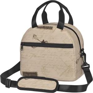 Insulated Lunch Bag Lunch Box for Women Men Leakproof Thermal Lunch Tote Bag with Adjustable Shoulder Strap Lunch Cooler Bag Old fashioned mail Reusable Lunch Container for Travel
