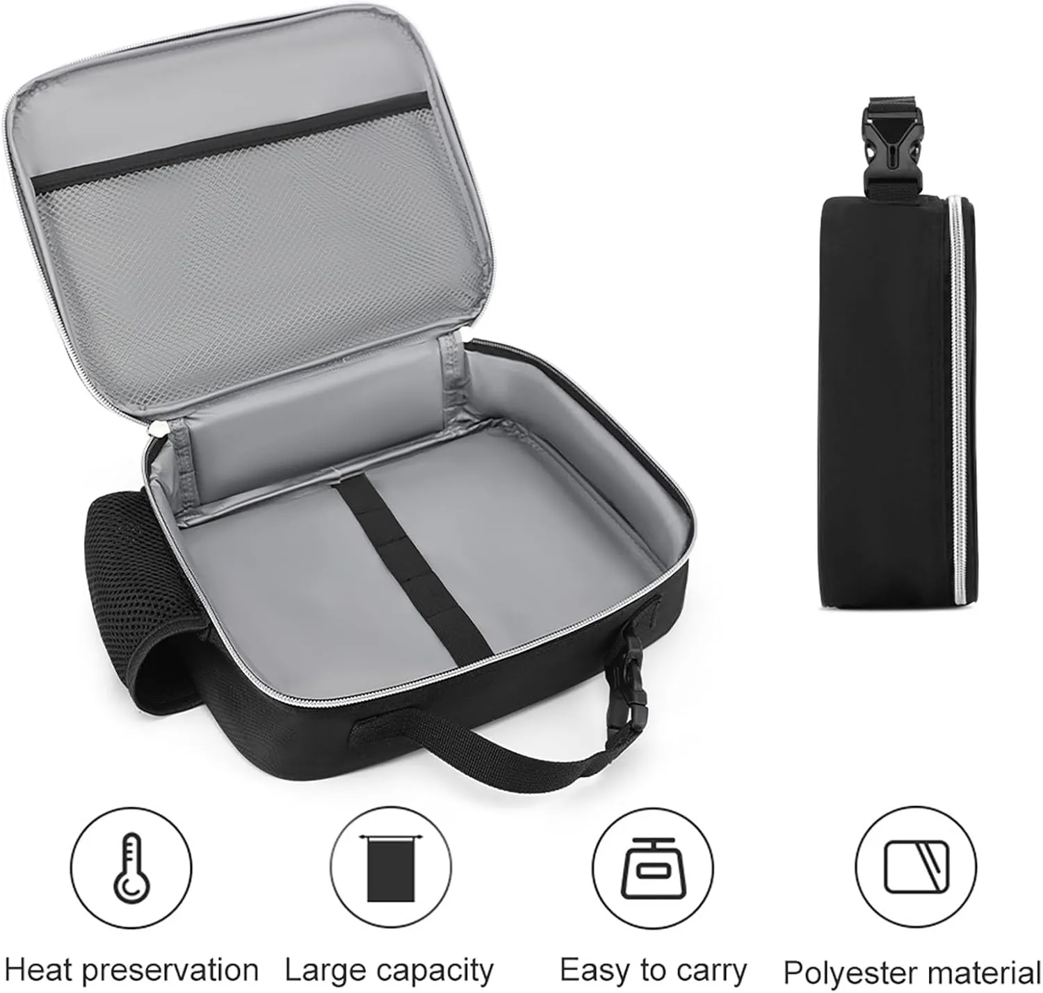 Insulated Lunch Bags for Women Two Acorns Reusable Lunch Boxes Waterproof Shoulder Bag Lunch Cooler Bag for Work