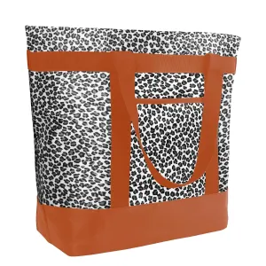 Insulated Reusable Tote Bag for Grocery Shopping for Women/Men, Pizza/Food Delivery Bag to Keep Food Cold/Hot for Uber Eats/Doordash/Grubub, Cooler bags for Travel/Beach/Picnic, Cow Print