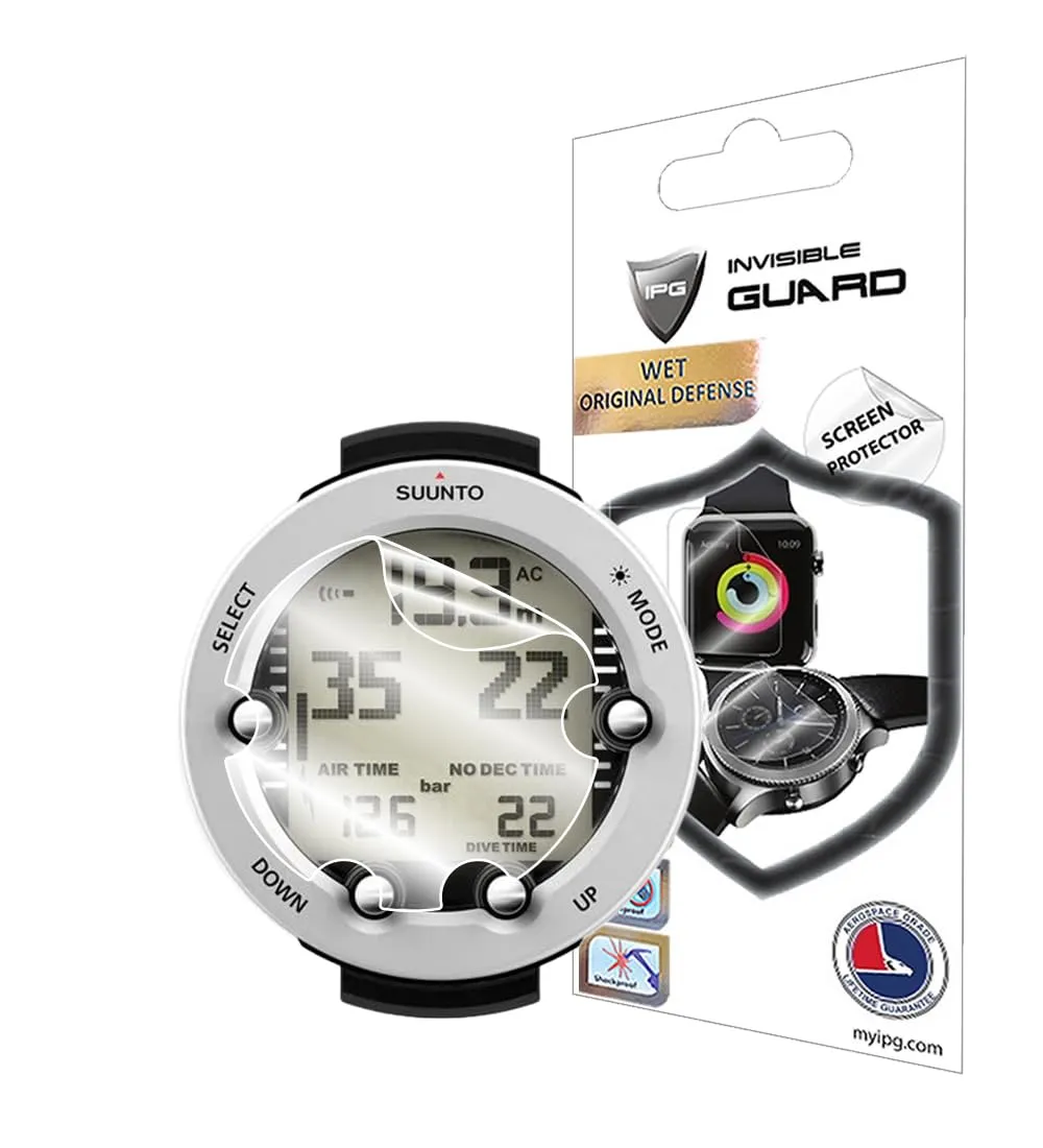 IPG for SUUNTO Vyper Novo Wrist Scuba Diving Computer Screen Protector (2 Units) Invisible Ultra HD Clear Film Anti Scratch Guard-Smooth/Self-Healing/Bubble -Free for Vyper