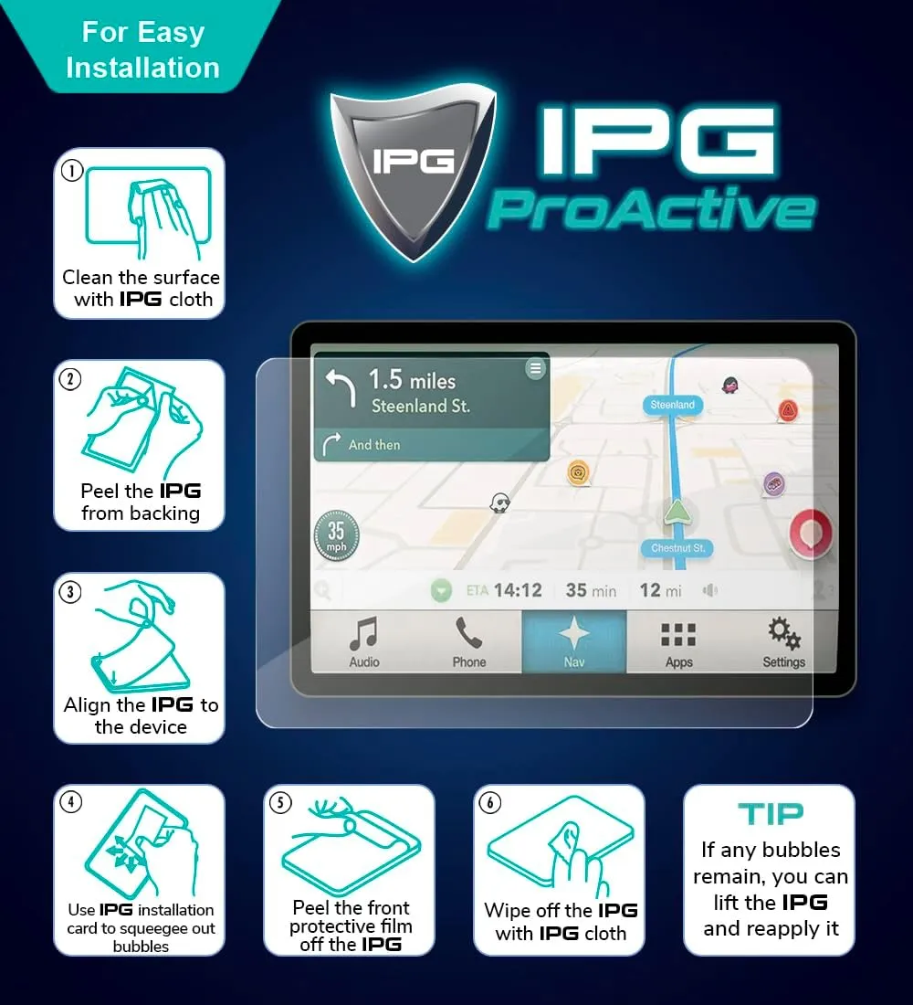 IPG ProActive Made for BUSHNELL Phantom 3 Screen Protector (2 Units) Display 9H Hardness Screen Protector Nano Ceramic Film Ultra Responsive High Clarity Anti Scratch for ProActPhan3