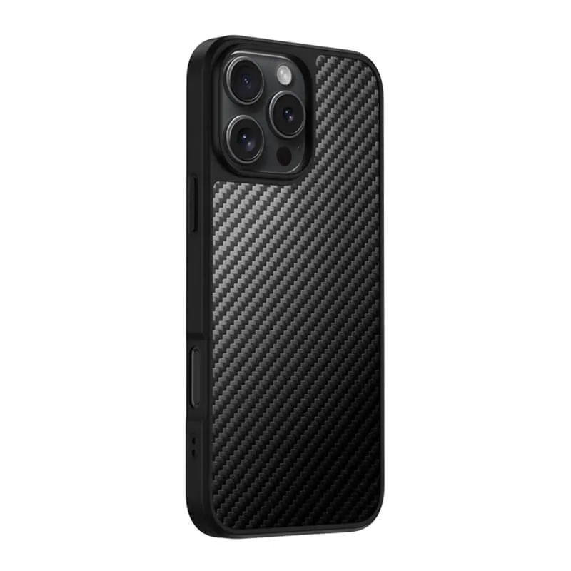 iPhone 16 Plus Scott Series Carbon Fiber Texture Shockproof Phone Case