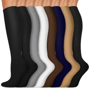 Iseasoo Copper Compression Socks (15-20 mmHg) for Men & Women - Running, Hiking, Cycling, Travel - Improves Circulation