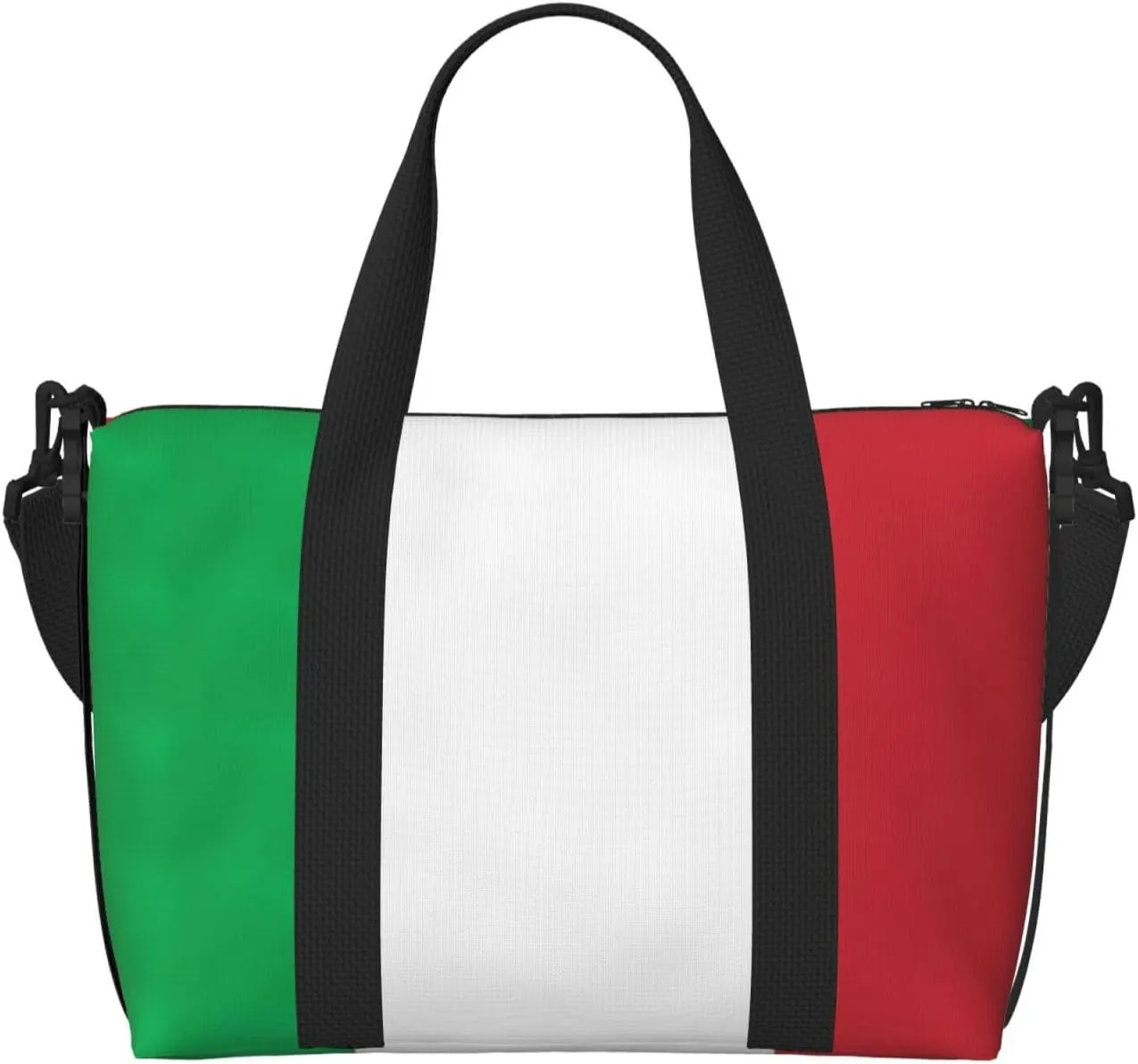 Italy Flag Printingtravel Gym Bag For Tote Bag Carry On Luggage Sport Duffle, Black, RXZER23