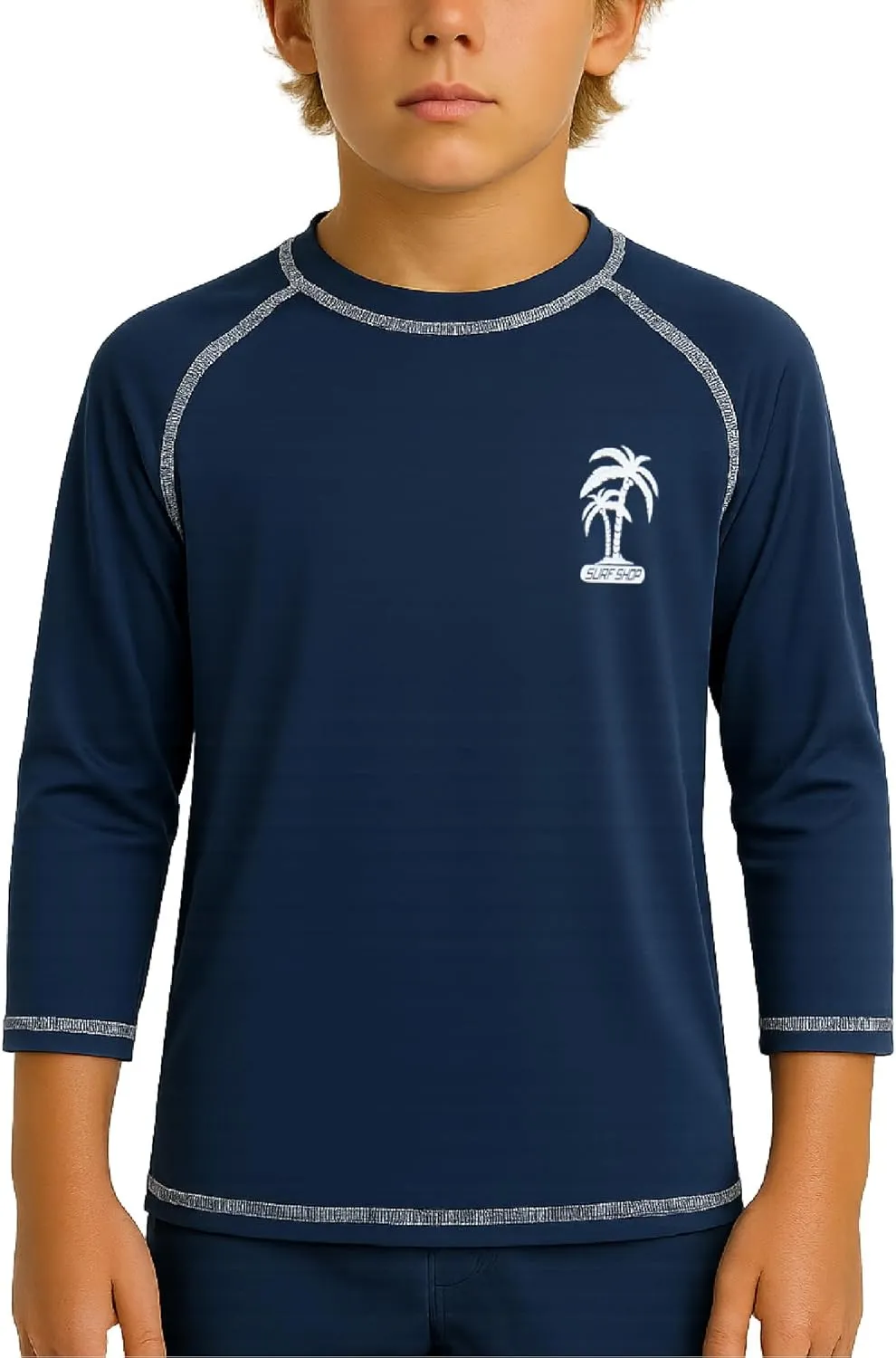 iXtreme Boys Rash Guard Long Sleeve Swim Shirt - UPF 50  Sun Protection Quick Dry Swim Top, UV Beach Wear Rash Guard for Boys
